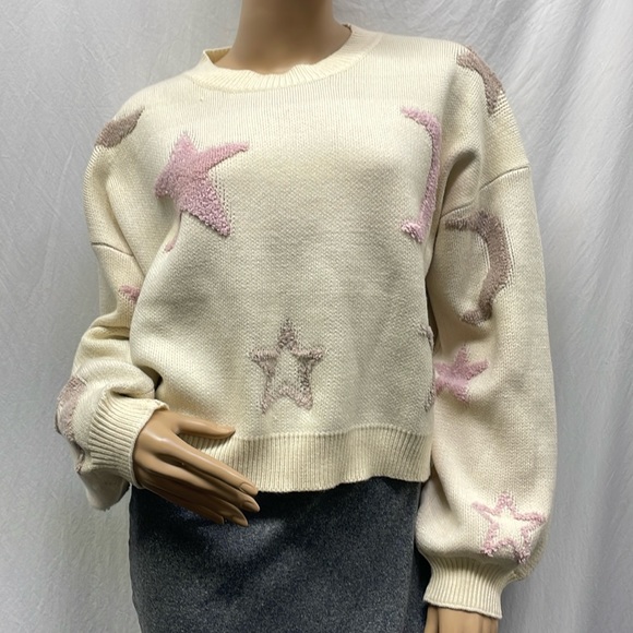 Threaded Leaf Women's To The Moon & Back Crewneck Pullover Sweater (L) NWT - Picture 9 of 9